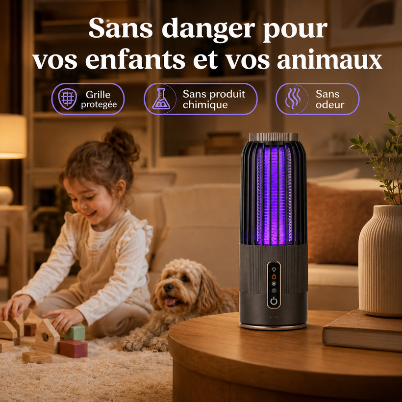 Sérénité Garantie : Lampe Anti-Moustiques Solaire 2-en-1 pour Maison & Jardin — 5